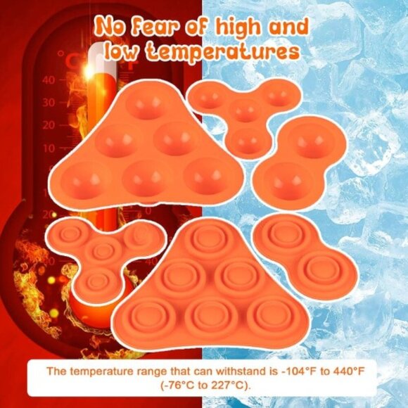 SILICONE SEMI SPHERE MOLDS FOR CHOCOLATE BOMBS, 3 PACKS - Picture 5 of 10